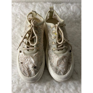 J Slides Gesell Transparent Flower Sneakers Women Size 7